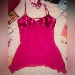 Victoria secret hot pink slip dress (00s)
